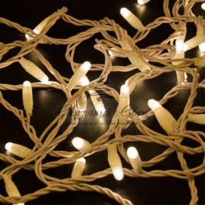 Гирлянда Нить 10м, постоянное свечение, белый ПВХ, 230В, цвет Тёплый белый