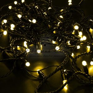 Гирлянда Нить 10м,  постоянное свечение,  черный ПВХ,  230В,  цвет Жёлтый