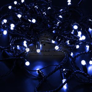Гирлянда Нить 10м,  постоянное свечение,  черный ПВХ,  230В,  цвет Синий