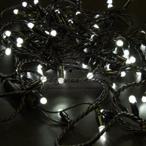 Гирлянда Нить 10м,  постоянное свечение,  черный ПВХ,  230В,  цвет Белый