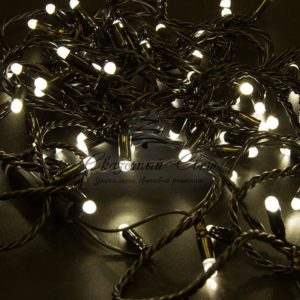 Гирлянда Нить 10м,  постоянное свечение,  черный ПВХ,  230В,  цвет Тёплый белый