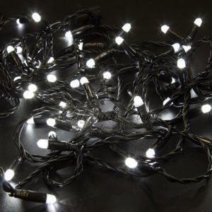 Гирлянда Нить 10м, с эффектом мерцания, черный ПВХ, 24В, цвет Белый