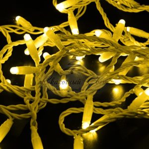 Гирлянда Нить 10м,  с эффектом мерцания,  белый ПВХ,  230В,  цвет Жёлтый