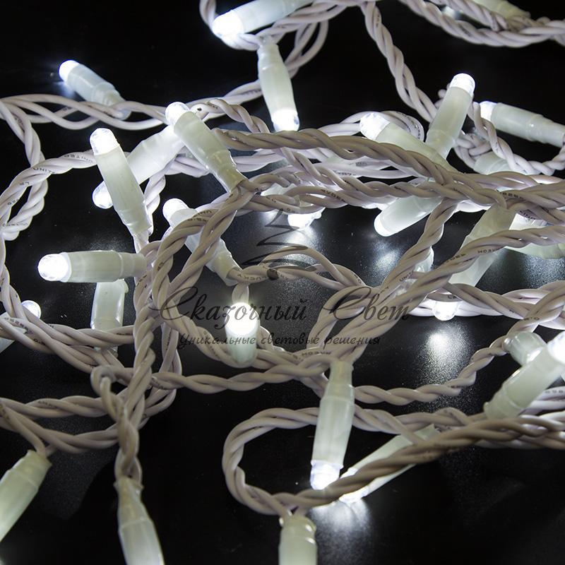 Гирлянда Нить 10м, с эффектом мерцания, белый ПВХ, 230В, цвет Белый