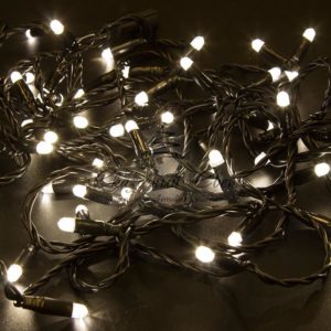 Гирлянда Нить 10м, с эффектом мерцания, черный ПВХ, 230В, цвет Тёплый белый