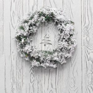 Заснеженный еловый венок NEON-NIGHT Ø 30 см,  ПВХ
