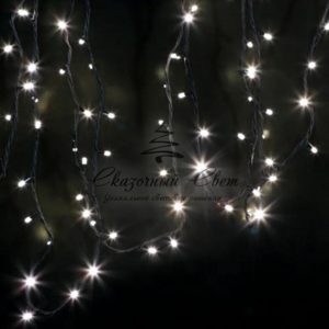 Гирлянда Нить (дюраплей) 20м,  постоянное свечение,  черный ПВХ,  24В,  цвет Тёплый белый