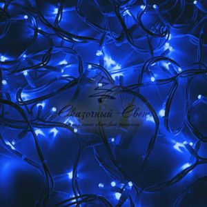 Гирлянда Нить (дюраплей) 20м,  постоянное свечение,  белый каучук,  230В,  цвет Синий