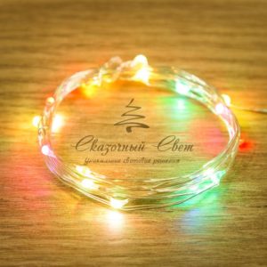 Гирлянда «Роса» 2 м,  20 диодов, USB,  цвет RGB