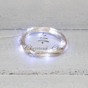 Гирлянда «Роса» 5 м,  50 LED, USB,  белое свечение NEON-NIGHT