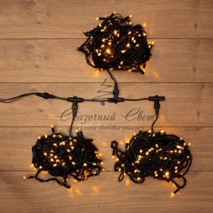 Гирлянда «LED ClipLight» 24V, 3 нити по 20 м, свечение с динамикой, цвет диодов Желтый