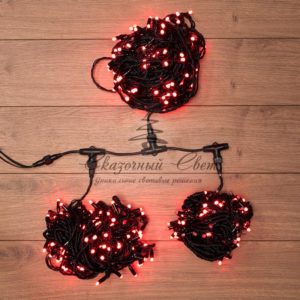 Гирлянда «LED ClipLight» 24V, 3 нити по 20 м, свечение с динамикой, цвет диодов Красный
