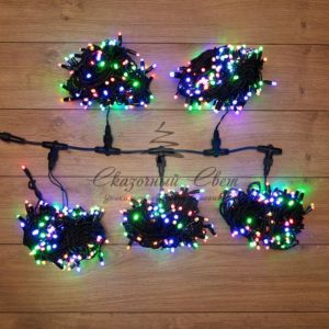 Гирлянда «LED ClipLight» 24V, 5 нитей по 20 метров, цвет диодов Мульти