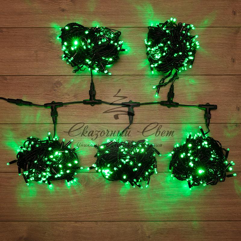 Гирлянда "LED ClipLight" 24V, 5 нитей по 20 метров, цвет диодов Зеленый, Flashing (Белый)