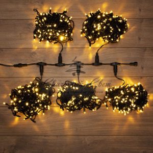 Гирлянда «LED ClipLight» 24V, 5 нитей по 20 метров, цвет диодов ТЕПЛЫЙ БЕЛЫЙ, Flashing (Теплый белый)