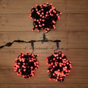 Гирлянда «LED ClipLight — ШАРИКИ» 24V, 3 нити по 20 м, цвет диодов Красный