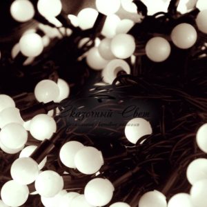 Гирлянда «LED ClipLight — ШАРИКИ» 24V, 3 нити по 20 м, цвет диодов Белый