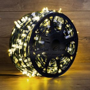 Гирлянда «LED Clip Light» 12V шаг 150 мм, цвет диодов ТЕПЛЫЙ БЕЛЫЙ, Flashing (Белый)