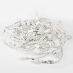 Набор «Белт-Лайт» 10 м,  белый каучук,  30 ламп,  цвет Белый,  IP65, соединяется