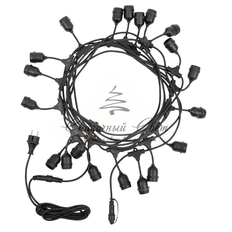 «Белт-Лайт» 10 м, черный каучук, шаг 50 см, 20 подвесных патронов, IP44