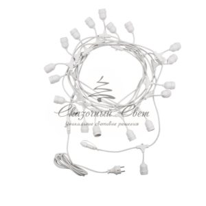 «Белт-Лайт» 10 м,  белый каучук,  шаг 50 см,  20 подвесных патронов,  IP44