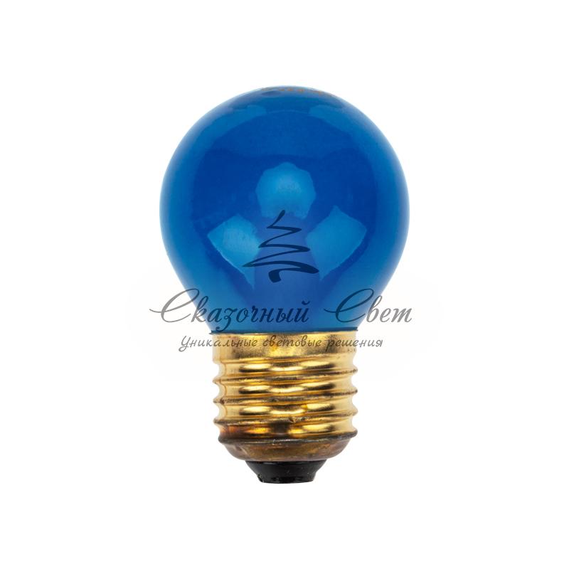 Лампа накаливания e27 10 Вт синяя колба