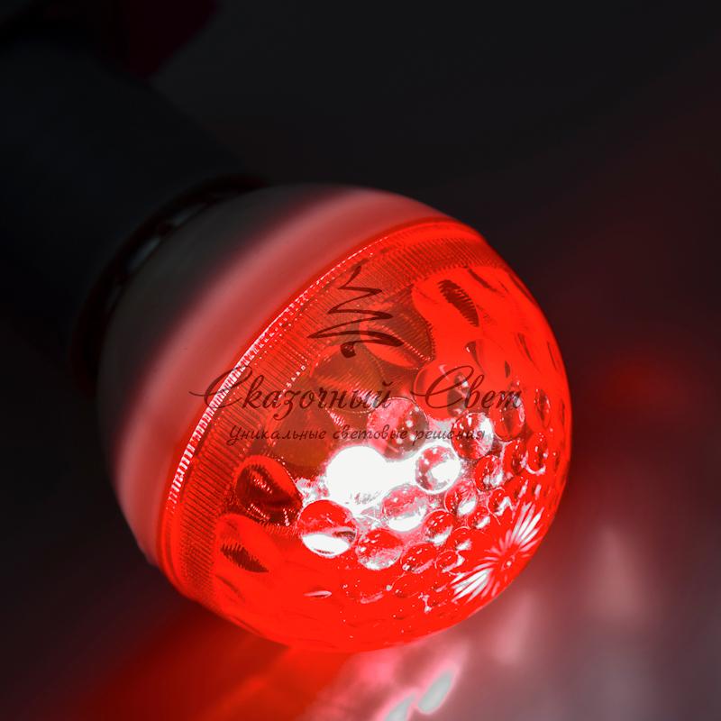 Лампа строб e27 Ø50мм красная