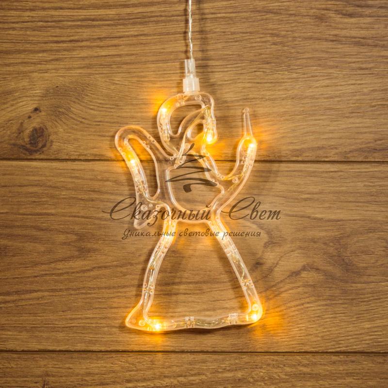 Фигура светодиодная "Ангелок" на присоске с подвесом, цвет ТЕПЛЫЙ БЕЛЫЙ