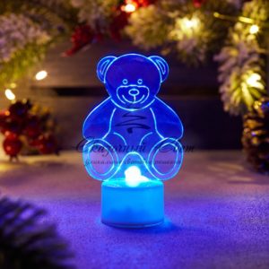 Фигура светодиодная на подставке «Мишка 2D»,  RGB