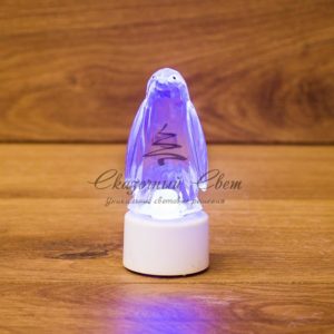 Фигура светодиодная на подставке «Пингвин Кристалл»,  RGB