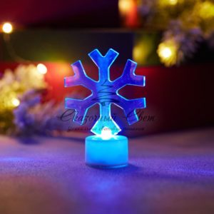 Фигура светодиодная на подставке «Снежинка»,  RGB