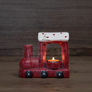 Керамический подсвечник «Паровоз» 17.1х7.1х14.7 см