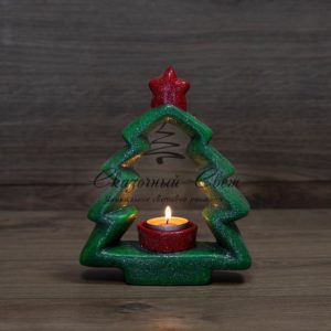 Керамический подсвечник «Елочка» 16.2х6.2х20 см