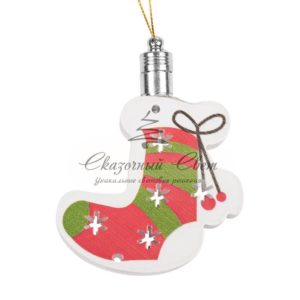 Фигурка подвесная «Новогодний носок» RGB 8*6 см
