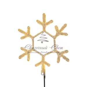 Фигура «Снежинка»,  цвет ТЕПЛЫЙ БЕЛЫЙ,  размер 30х28см