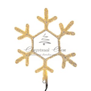 Фигура «Снежинка» цвет ТЕПЛЫЙ БЕЛЫЙ,  размер 45*38 см NEON-NIGHT