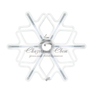 Фигура «Снежинка» из гибкого неона с эффектом тающих сосулек, 60х60 см, цвет свечения белый NEON-NIGHT