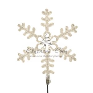 Фигура «Большая Снежинка» цвет ТЕПЛЫЙ БЕЛЫЙ,  размер 95*95 см NEON-NIGHT