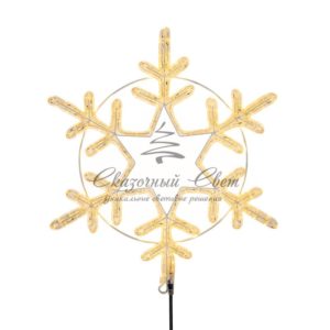 Фигура «Снежинка» цвет ТЕПЛЫЙ БЕЛЫЙ, размер 55*55 см NEON-NIGHT