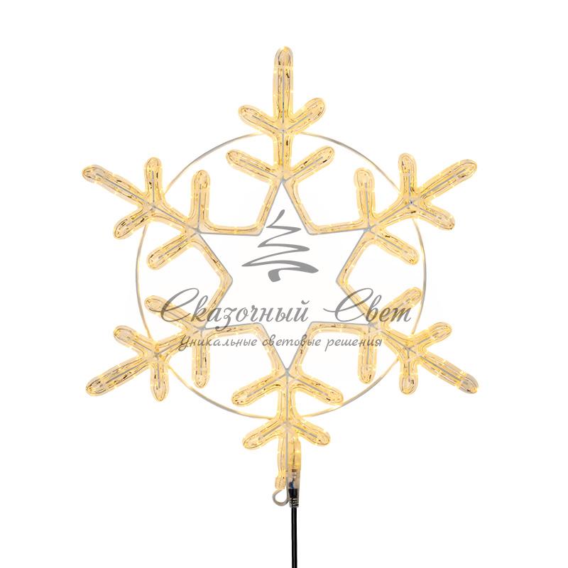 Фигура "Снежинка" цвет ТЕПЛЫЙ БЕЛЫЙ, размер 55*55 см NEON-NIGHT