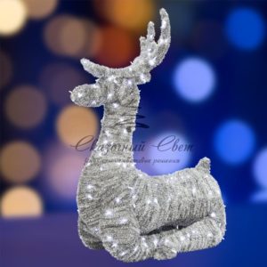 Фигура объемная пушистая «Олень Лежачий»