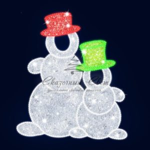 Декоративная фотозона Снеговики 180 см (цвет на выбор)