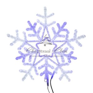 Фигура световая «Снежинка» цвет белая/синяя, размер 60*60 см, с контроллером NEON-NIGHT