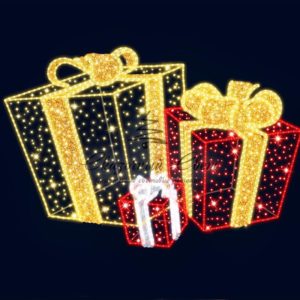 Декоративная 3D фигура Подарок-3 190 см (цвет на выбор)