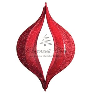 Елочная фигура «Сосулька складная 3D», 51 см, цвет красный