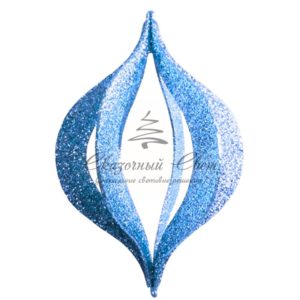 Елочная фигура «Сосулька складная 3D»,  51 см,  цвет синий