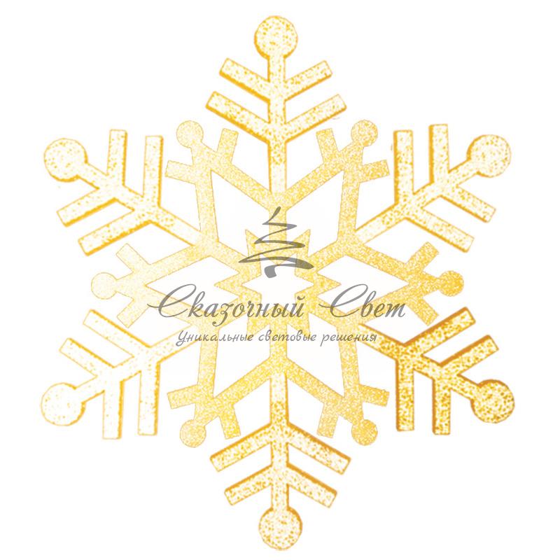 Елочная фигура "Снежинка резная", 81 см, цвет золотой