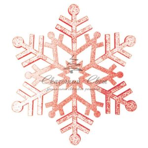 Елочная фигура «Снежинка резная», 81 см, цвет красный