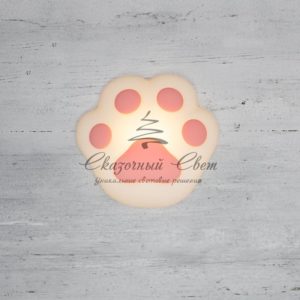 Силиконовый ночник «Кошачья лапа» розовый,  NEON-NIGHT