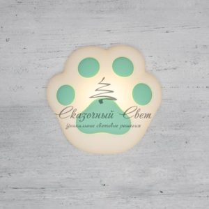 Силиконовый ночник «Кошачья лапа» бирюзовый,  NEON-NIGHT